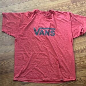 Vans Classic Red T-Shirt with Black Logo